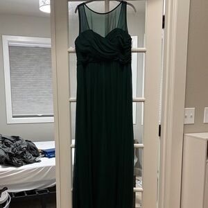 David’s Bridal Juniper Green Bridesmaid Dress